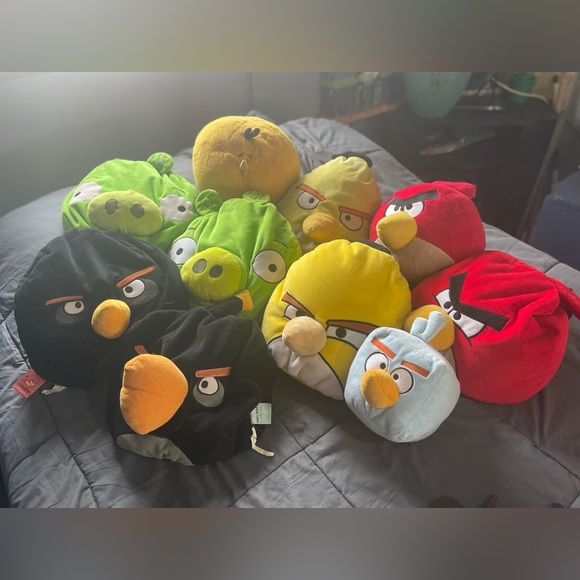 Lot of 10 big Angry Bird plush toys. Stuffed animals official angry birds merch - Picture 2 of 16